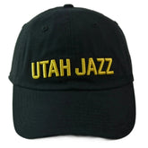 Utah Jazz Black Script Adjustable Clean Up Hat – Classic NBA Style by '47